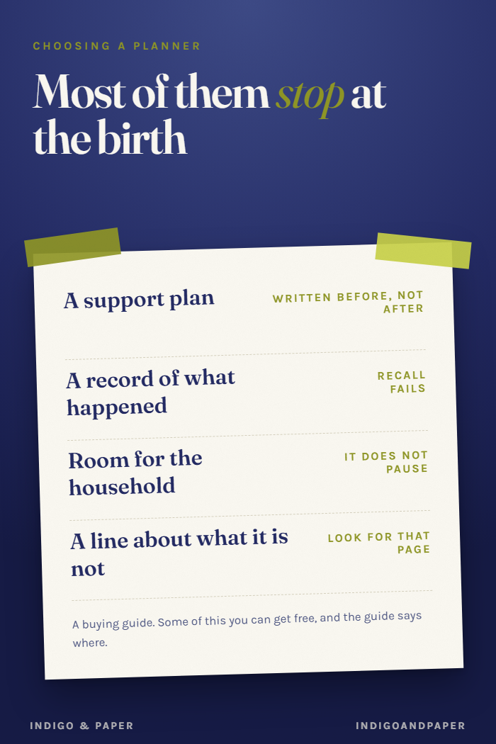 What a Pregnancy Planner Should Cover After the Birth