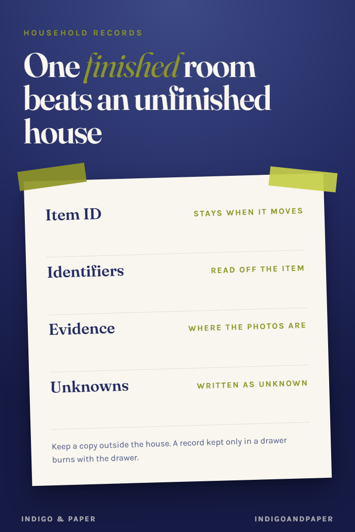A Home Inventory for Insurance: Start With One Room